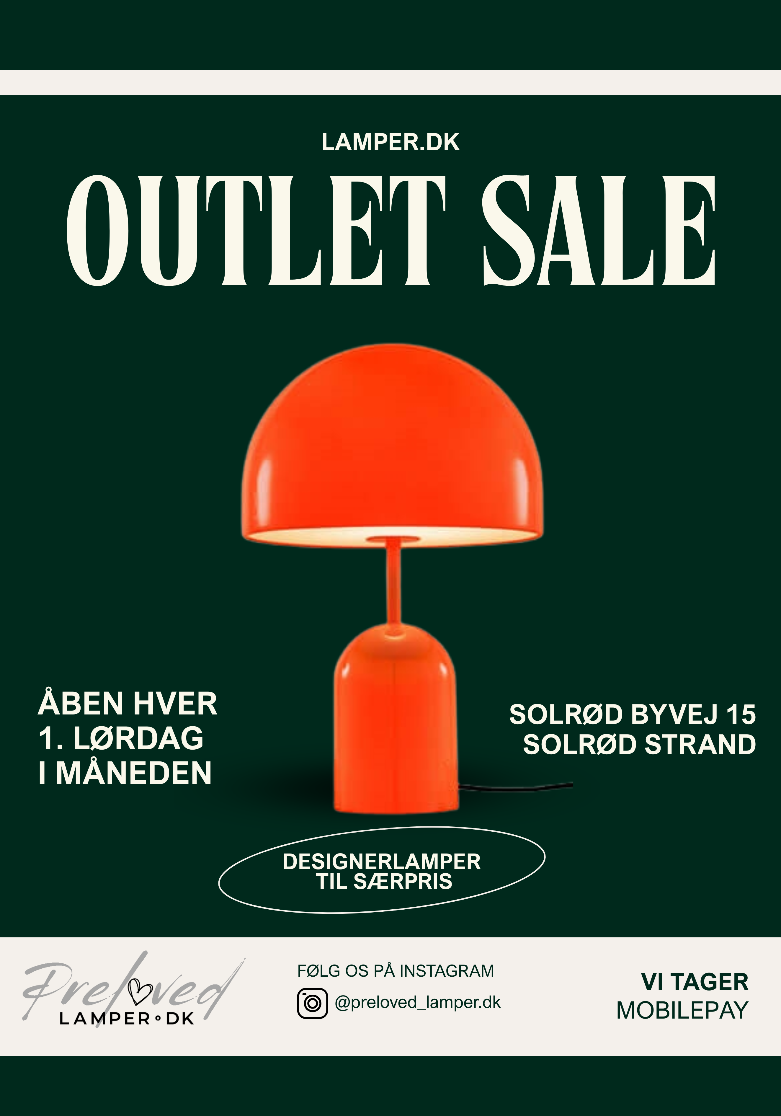 Besøg Preloved Lamper.dk shop i Solrød hver den 1. lørdag i måneden kl. 10-13